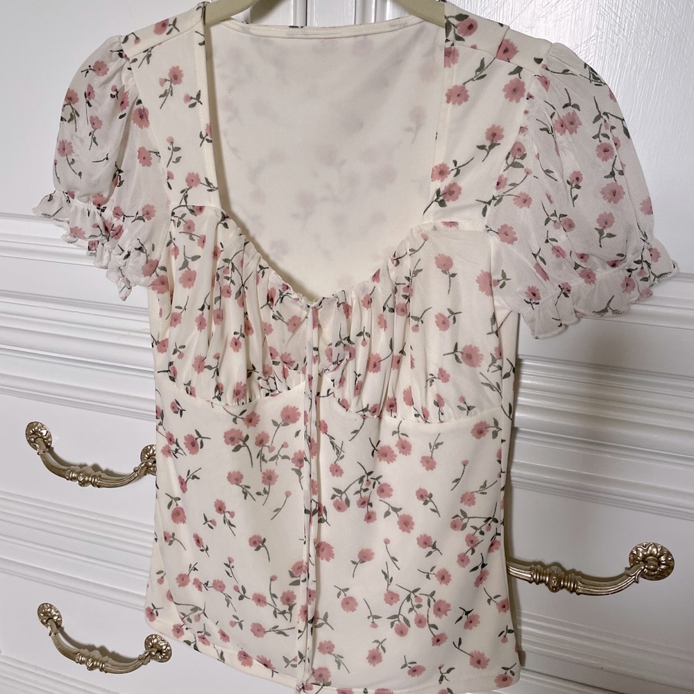 Pink Floral Dainty Blouse